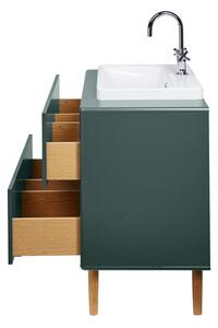 Tamno zeleni zidni ormarić s umivaonikom bez slavine 80x62 cm Color Bath – Tom Tailor