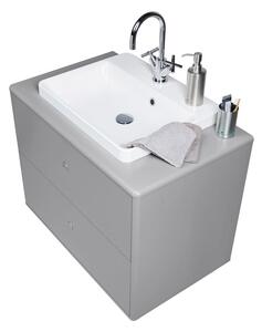 Sivi zidni ormarić s umivaonikom bez slavine 80x62 cm Color Bath – Tom Tailor