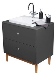 Antracitno sivi zidni ormarić s umivaonikom bez slavine 80x62 cm Color Bath – Tom Tailor