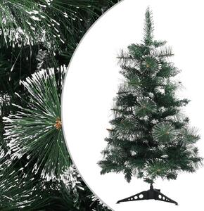 VidaXL Umjetno božićno drvce sa stalkom zeleno-bijelo 60 cm PVC