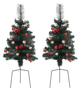 VidaXL Umjetna božićna drvca za staze 2 kom 76 cm PVC