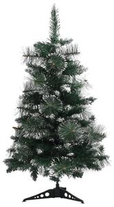 VidaXL Umjetno božićno drvce sa stalkom zeleno-bijelo 60 cm PVC