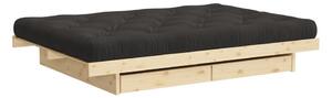 Bračni krevet od borovine s prostorom za odlaganje 140x200 cm - Karup Design