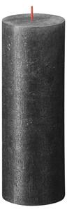 Bolsius rustične debele svijeće Shimmer 4 kom 190 x 68 mm antracit
