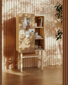 Polica za knjige od borovine s oglasnom pločom Karup Design Slide