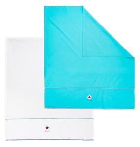 Plavo-bijeli set od 2 dječje plahte Tiseco Home Studio, 80 x 100 cm