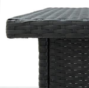 Kutni barski stol crni 100 x 50 x 105 cm od poliratana