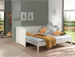Bijeli dječji krevet s dodatnim ležajem 180x200/90x200 cm PINO – Vipack