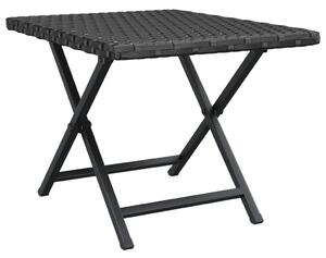 VidaXL Sklopivi stol crni 45 x 35 x 32 cm od poliratana