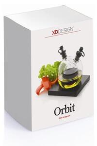 Posuda za ulje i ocat od ručno puhanog stakla s podmetačem XD Design Orbit