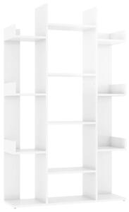 VidaXL Ormarić za knjige visoki sjaj bijeli 86 x 25,5 x 140 cm iverica