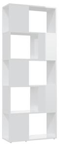 VidaXL Ormarić za knjige / sobna pregrada sjajni bijeli 60x24x155 cm