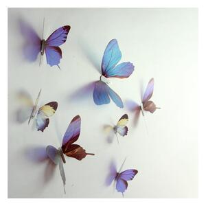 Set od 18 plavih naljepnica s 3D efektom Ambience Butterflies