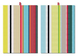 Set od dvije pamučne krpe Remember Green Stripes 70 x 50 cm
