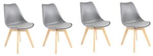 Set svijetlo sivih stolica u skandinavskom stilu BASIC 3+1 GRATIS