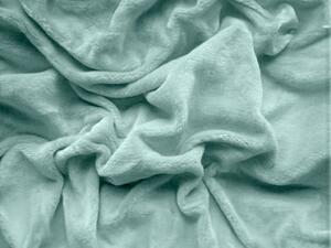 Svjetleća posteljina od mikropliša BIG MOON siva + plahta od mikropliša SOFT 90x200 cm mentol