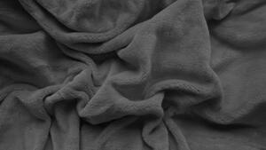 Svjetleća posteljina od mikropliša BIG MOON siva + plahta od mikropliša SOFT 90x200 cm tamno siva