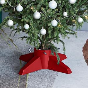 VidaXL Stalak za božićno drvce crveni 55,5 x 55,5 x 15 cm