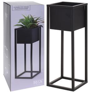 H&S Collection Home&Styling posuda za cvijeće na stalku metalna crna 60 cm
