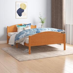 VidaXL Okvir za krevet od masivne borovine boja meda 120 x 200 cm