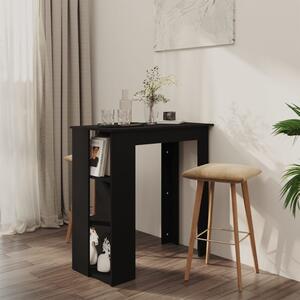 VidaXL Barski stol s policom crni 102 x 50 x 103,5 cm od iverice
