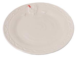 Bijeli keramički tanjur Antic Line Hen ⌀ 21 cm