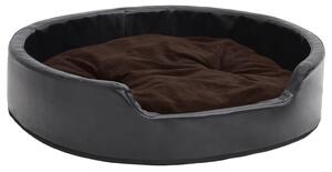 VidaXL Krevet za pse crno-smeđi 79x70x19 cm od pliša i umjetne kože