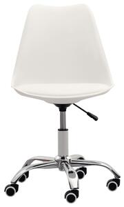 VidaXL Uredska stolica od umjetne kože bijela