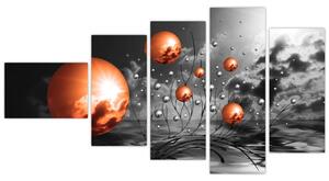 Apstraktne slike - narančaste sfere (110x60cm)
