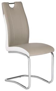 STOLICA bijela, svijetlo smeđa metal, tekstil