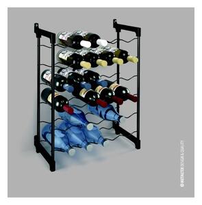 Sivi metalni stalak za vino broj boca 30 Chianti – Metaltex