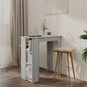 VidaXL Barski stol s policom boja sivog hrasta 102x50x103,5 cm iverica