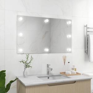 VidaXL Zidno ogledalo bez okvira s LED svjetlima pravokutno stakleno