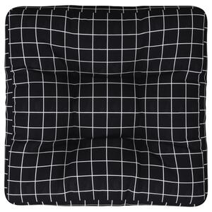 VidaXL Jastuk za palete crni karirani 60 x 60 x 12 cm od tkanine
