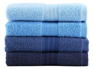 Set s 4 plava pamučna ručnika Foutastic Sky, 70 x 140 cm