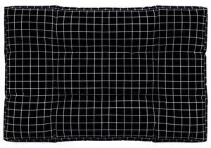VidaXL Jastuk za palete crni karirani 120 x 80 x 12 cm od tkanine