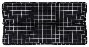 VidaXL Jastuk za palete crni karirani 80 x 40 x 12 cm od tkanine