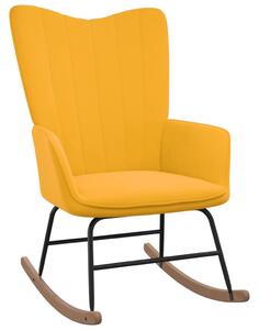 VidaXL Stolica za ljuljanje boja senfa baršunasta
