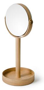 Kozmetičko povećavajuće ogledalo s okvirom od masivnog drveta ø 19,5 cm Magnify – Wireworks