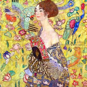 Reprodukcija slike Gustava Klimta - Lady with Fan, 50 x 50 cm