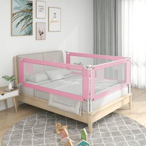 VidaXL Sigurnosna ograda za dječji krevet ružičasta 100x25 cm tkanina