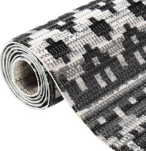 VidaXL Vanjski tepih ravno tkanje 80 x 250 cm tamnosivi