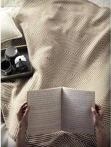 Smeđi pokrivač s pamukom Euromant Tebas, 140 x 160 cm