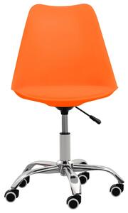 VidaXL Blagovaonska stolica od umjetne kože narančasta
