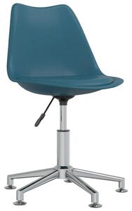 VidaXL Okretna blagovaonska stolica od umjetne kože tirkizna