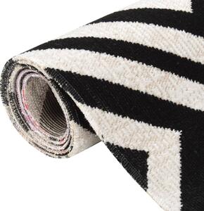 VidaXL Vanjski tepih ravno tkanje 80 x 150 cm crni i bež