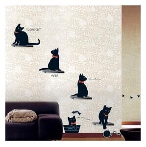 Set zidnih naljepnica Ambiance Cats with Bowties