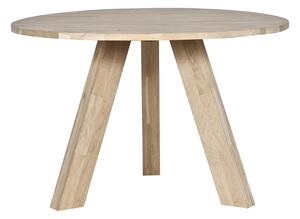 Blagovaonski stol od hrastovog drveta DRVO Rhonda, ø 129 cm