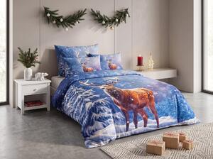 3D Pamučna posteljina FROSTED DEER plava + Jastučnica 40x50 cm besplatno Dimenzije posteljine: 70 x 90 cm | 140 x 200 cm