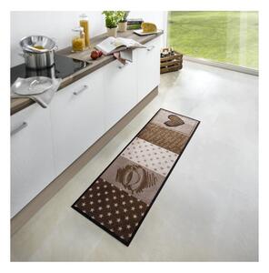 Black Friday - Smeđa kuhinjska tepih staza Hanse Home Coffee Heart, 50 x 150 cm